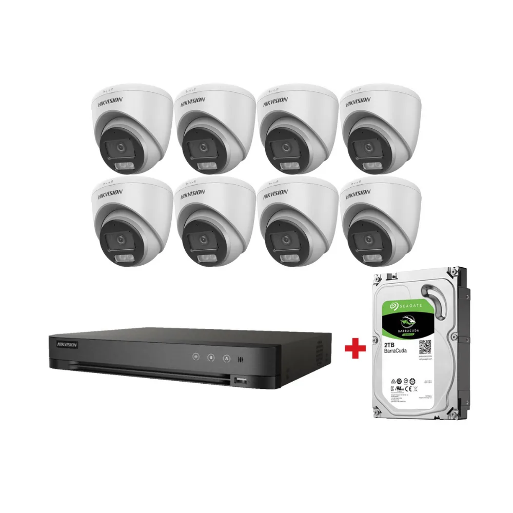 Hikvision 8CH 8MP NVR 2TB HDD Camera Kit