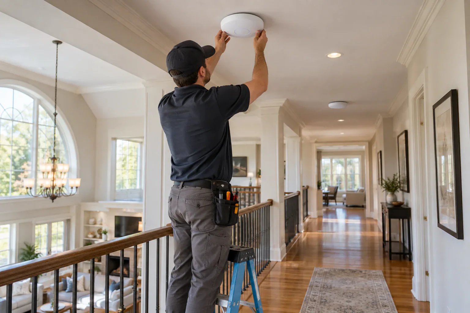 Modern home interior with strong Wi-Fi coverage